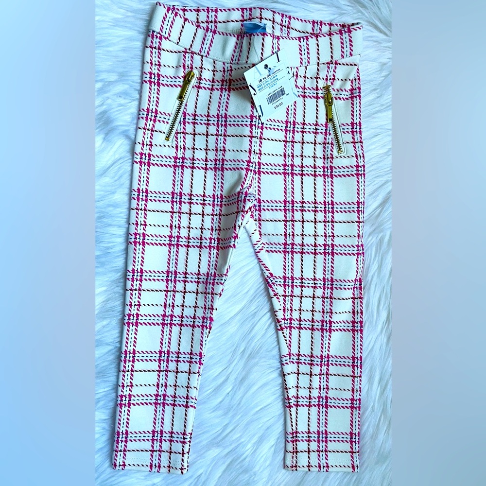 Janie and Jack baby girl dress pants ivory and pink 18 to 24 months NWT